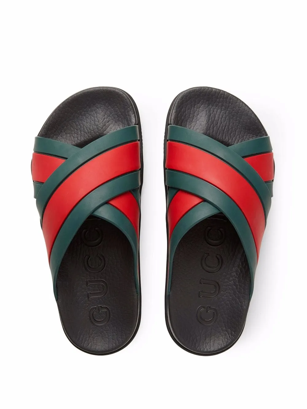 GUCCI WEB SLIDE SANDALS