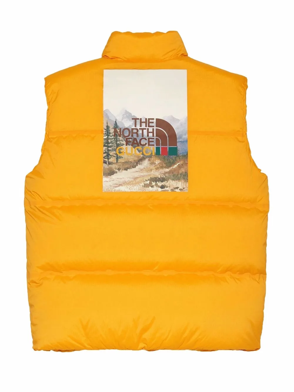 Gucci - x The North Face Padded Gilet - Men - Nylon/Feather Down - L - Yellow