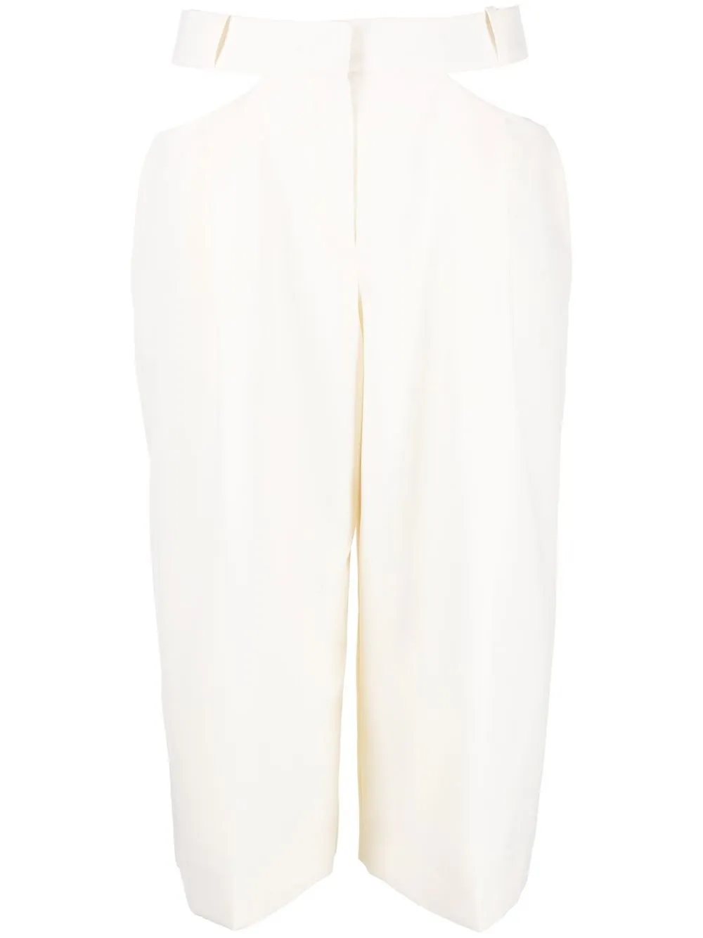 

Nina Ricci cropped cut-out detail trousers - Neutrals