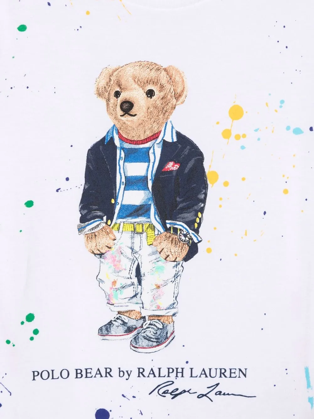 фото Ralph lauren kids футболка с принтом polo bear