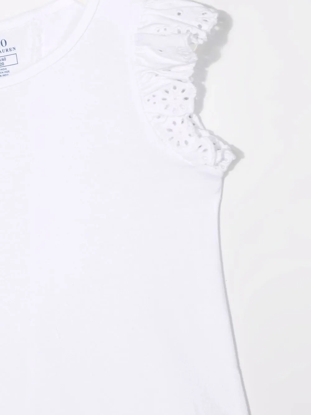  Polo Ralph Lauren Kids Floral-lace Detail T-shirt - White 