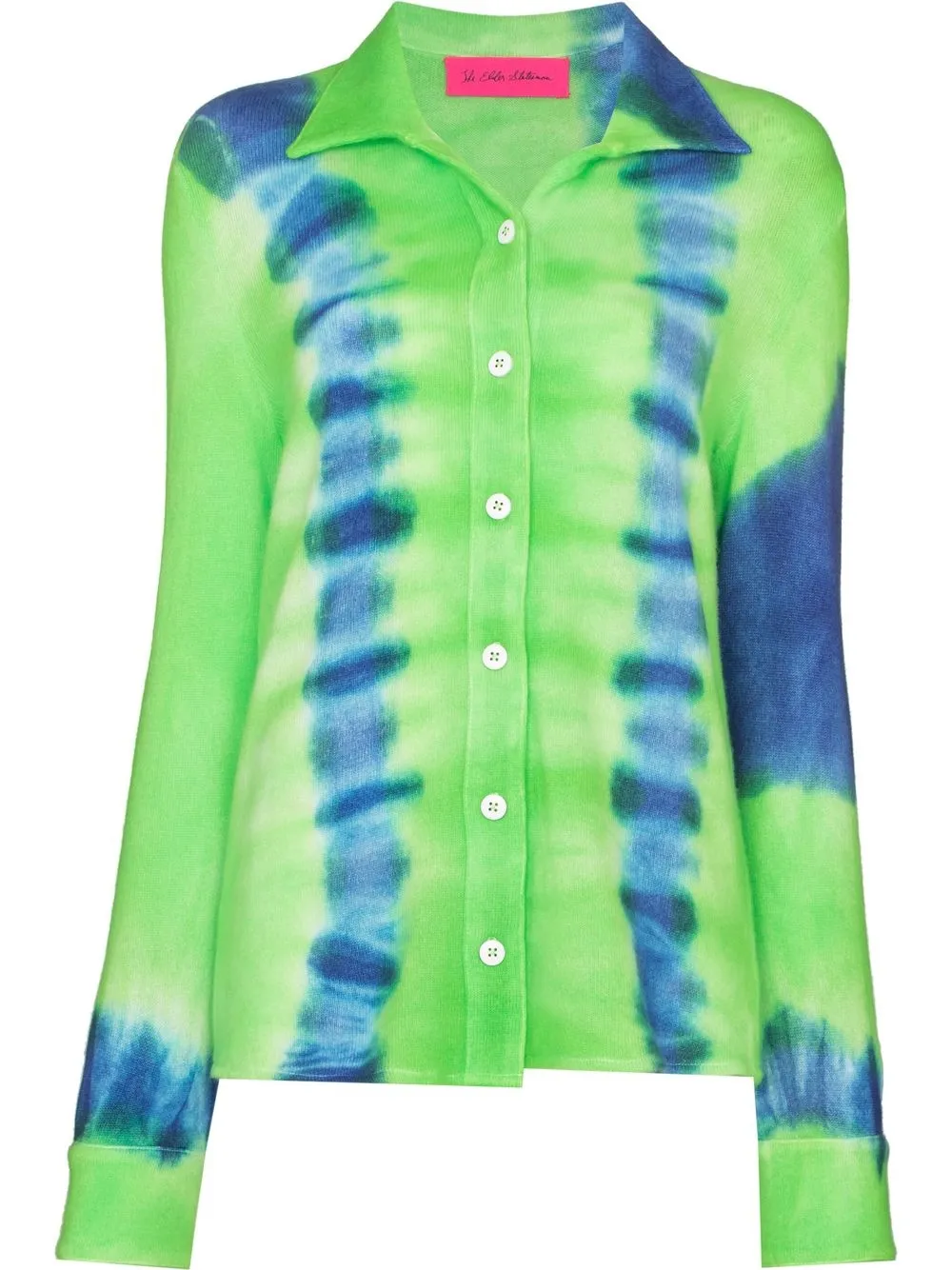 

The Elder Statesman camisa con estampado tie-dye - Verde