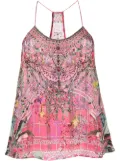 Camilla patterned silk vest - Multicolour