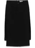 Balenciaga layered midi skirt - Black