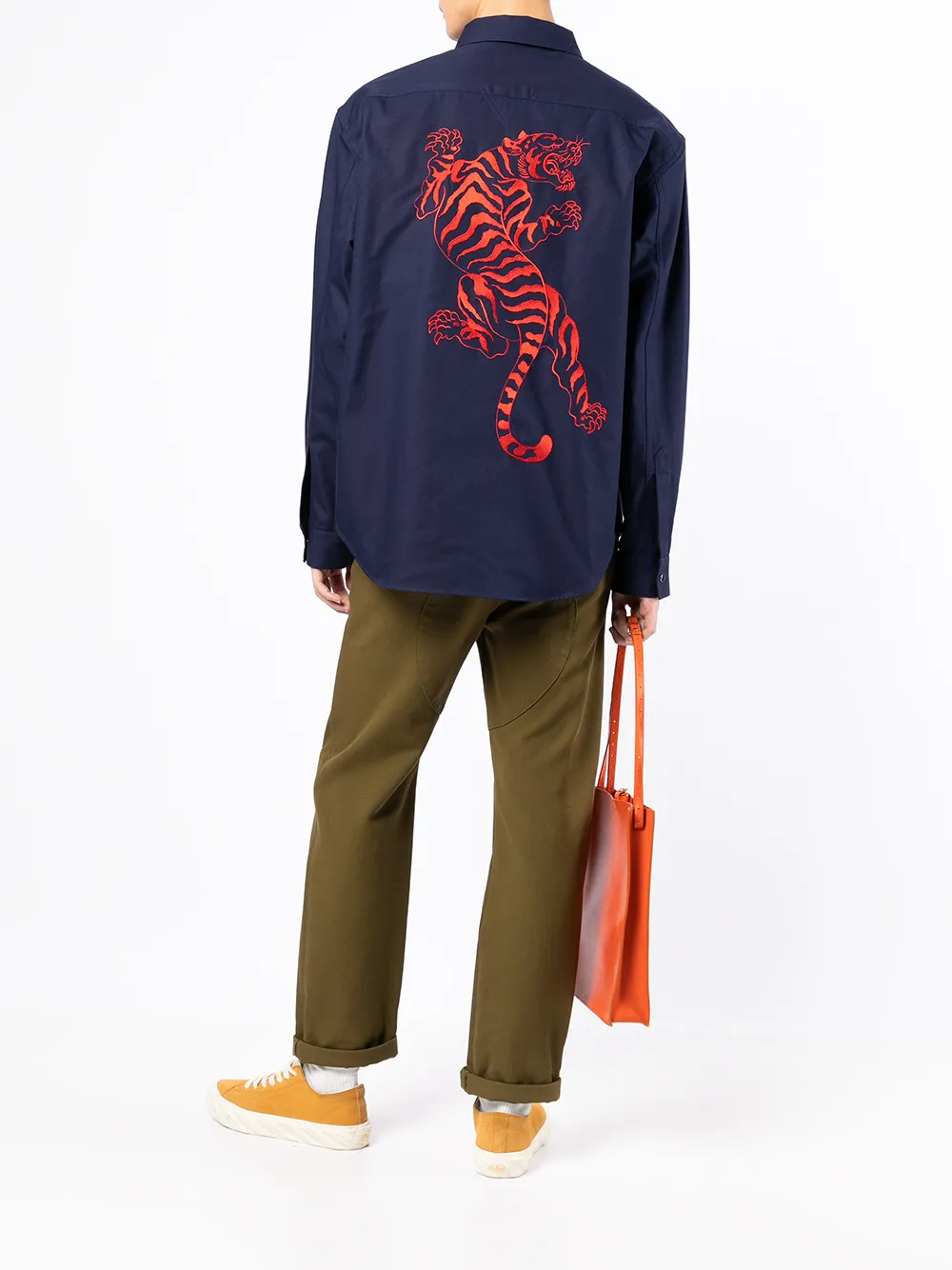 фото Kenzo рубашка с тигровым принтом