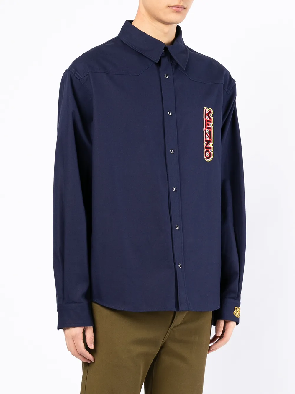 фото Kenzo рубашка с тигровым принтом