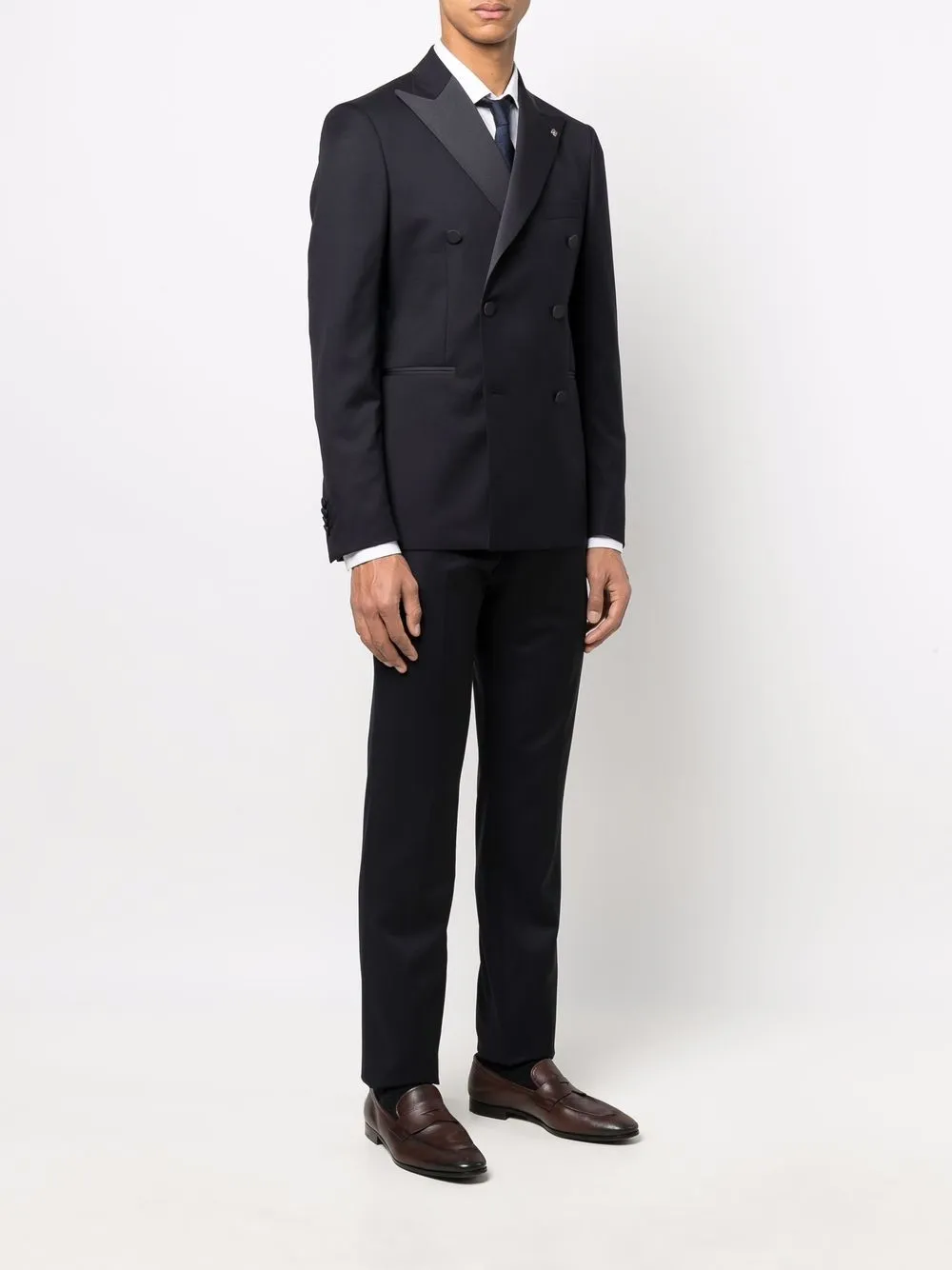 Tagliatore fitted double-breasted suit