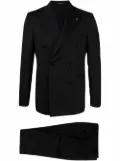 Tagliatore fitted double-breasted suit - Black