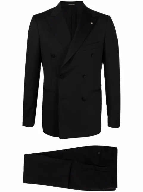 Tagliatore fitted double-breasted suit