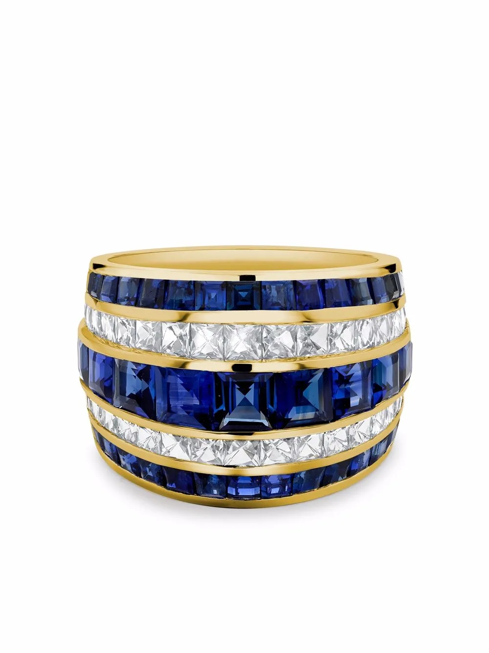 Pragnell 18kt Yellow Gold Manhattan Classic Sapphire And Diamond Ring