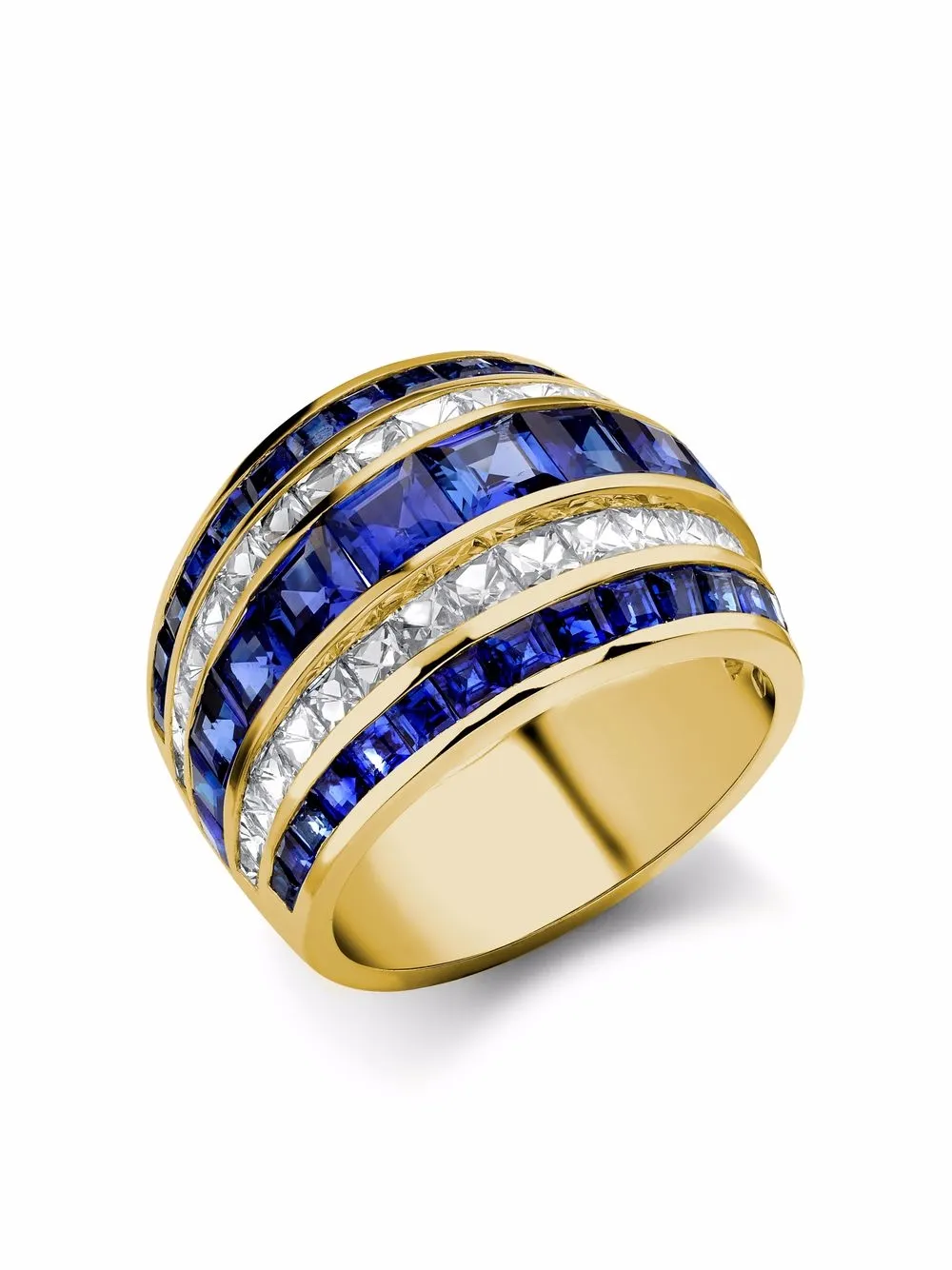 Pragnell 18kt Yellow Gold Manhattan Classic Sapphire And Diamond Ring In Gold