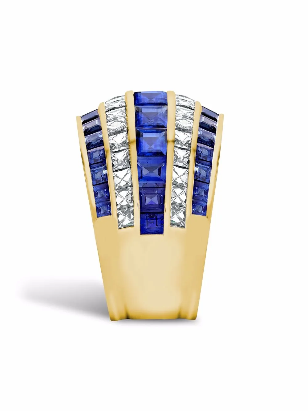 Pragnell 18kt Yellow Gold Manhattan Classic Sapphire And Diamond Ring In Gold