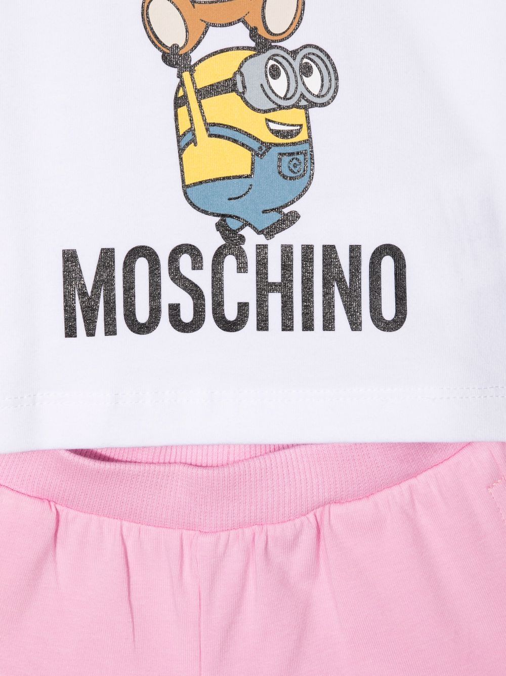 фото Moschino kids комплект из футболки и шортов с логотипом