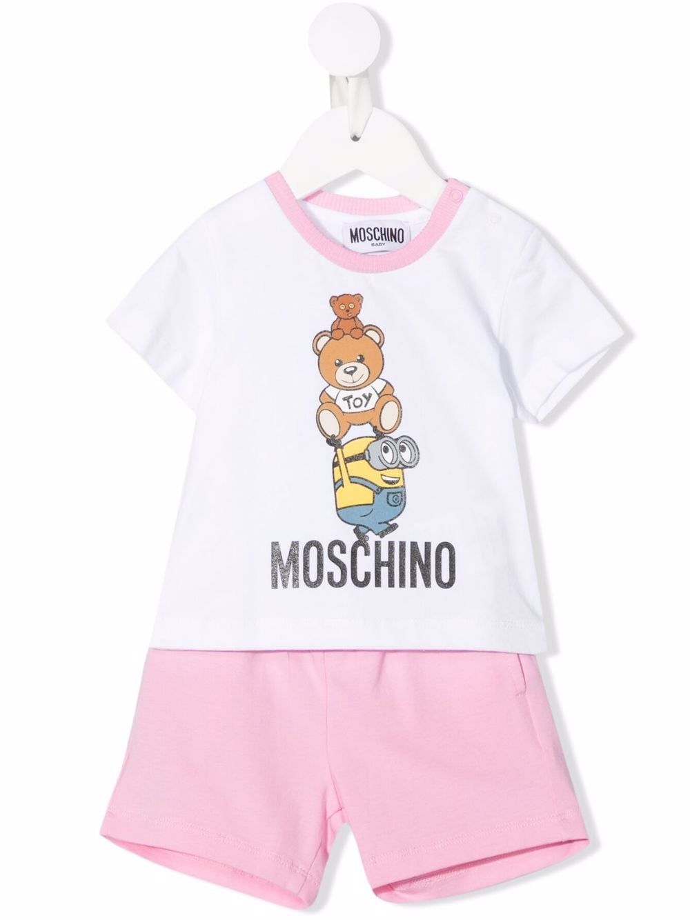 фото Moschino kids комплект из футболки и шортов с логотипом