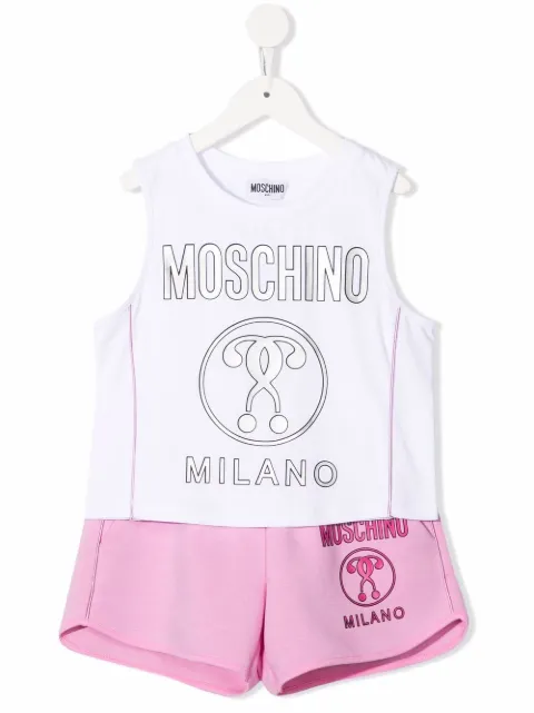 Moschino Kids طقم رياضي بشعار الماركة