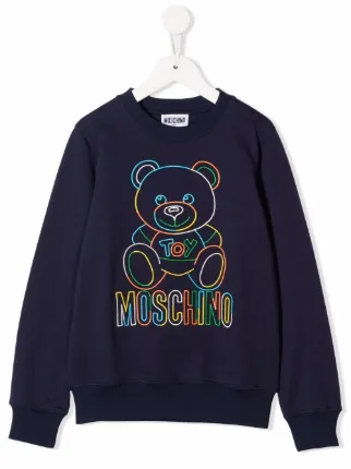 moschino kids logo印花卫衣