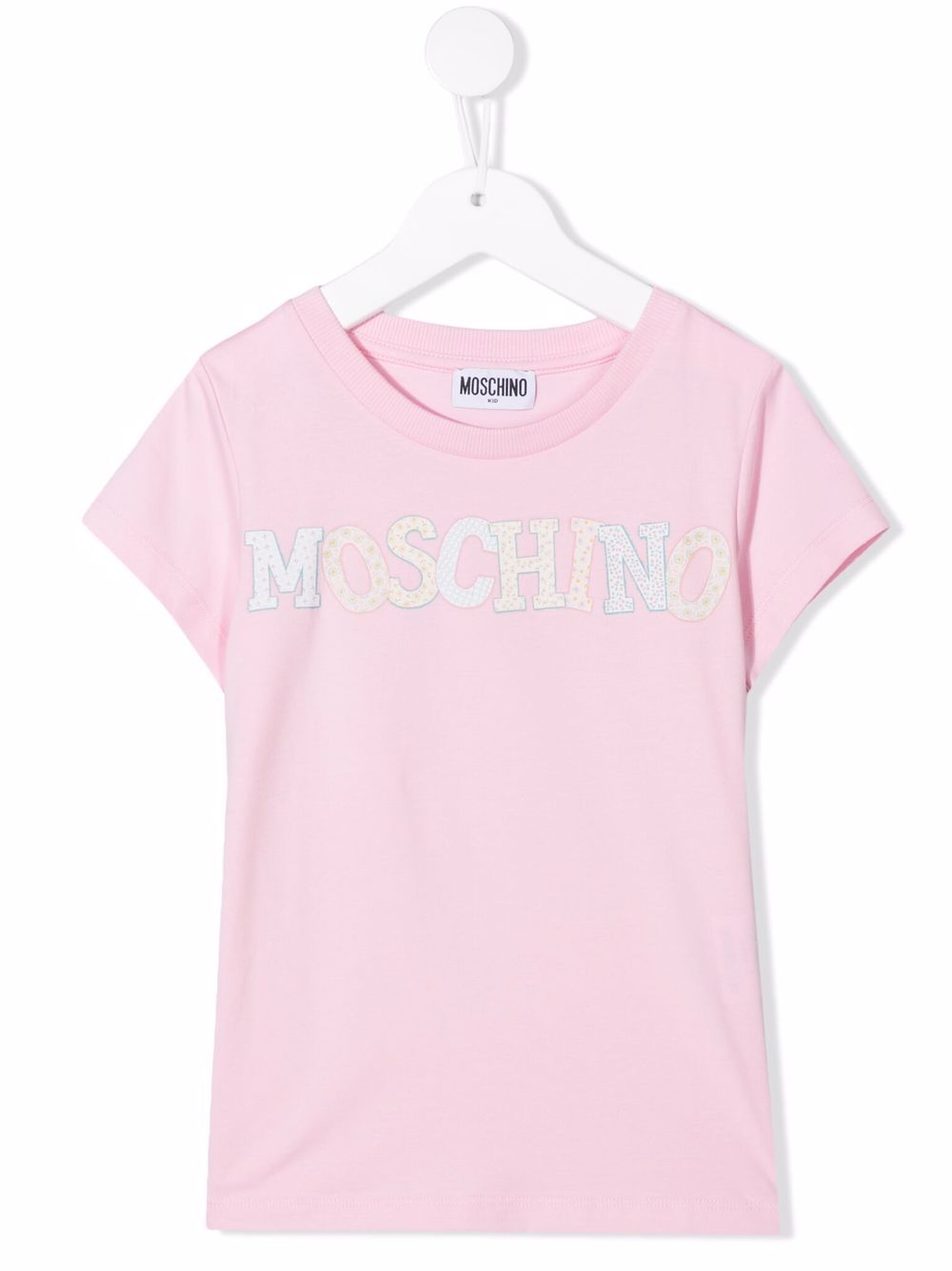 

Moschino Kids playera con logo estampado - Rosado