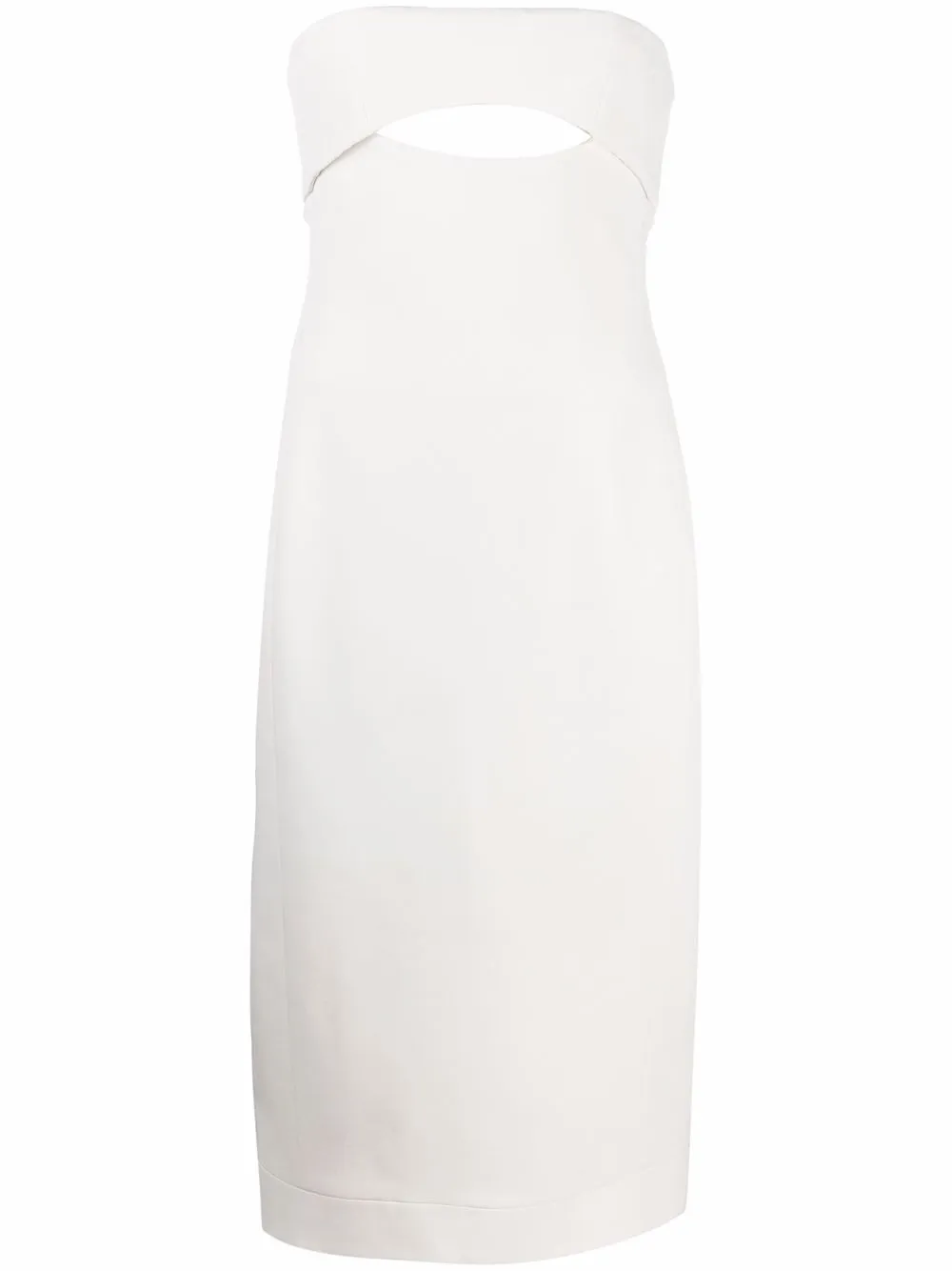 cut-out bodycon silk dress