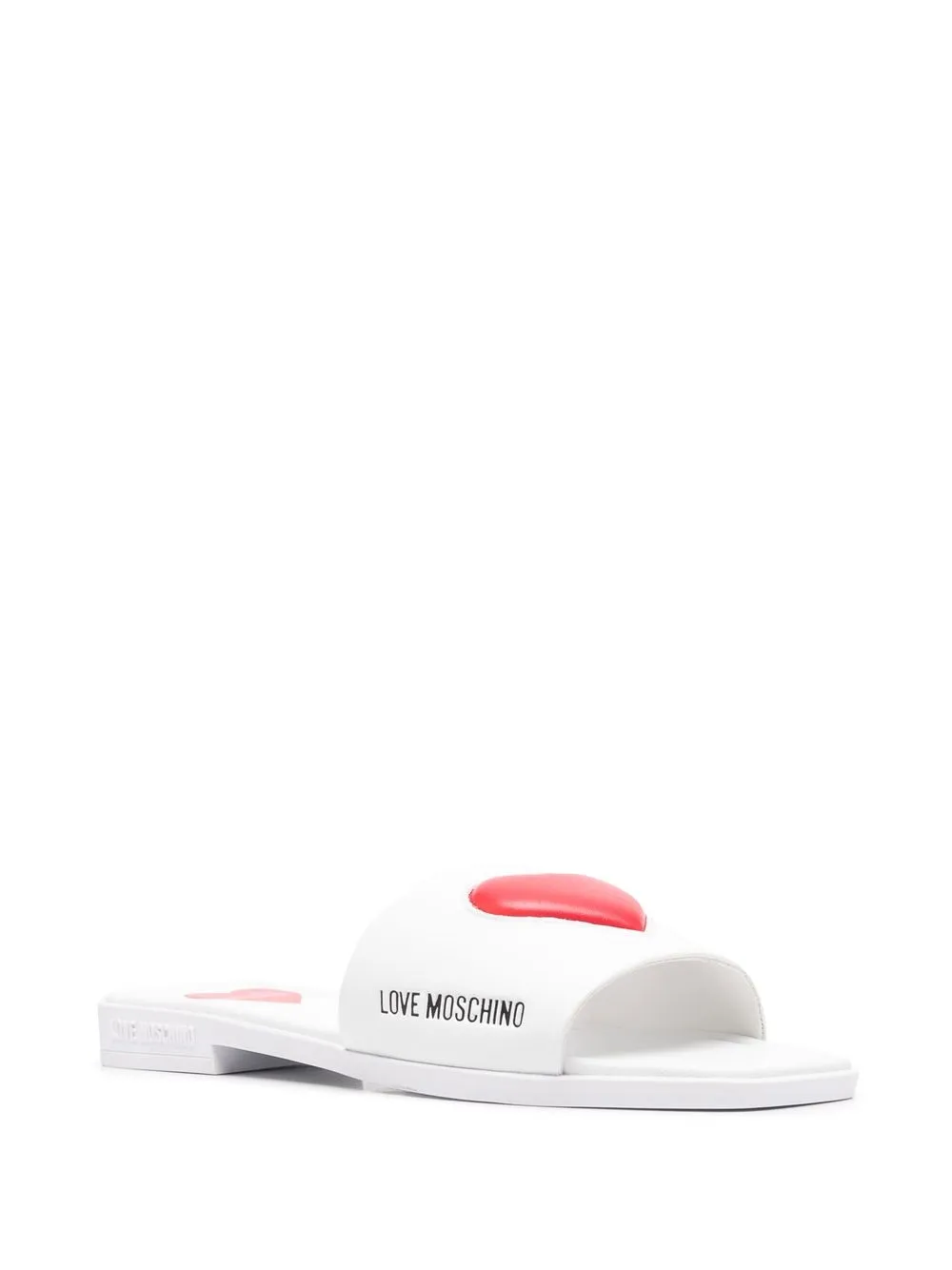 Love Moschino Sandalen met contrasterend hart detail - Wit