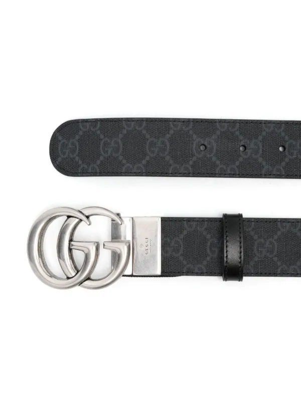 【メーカー包装済】 ベルト リバーシブル GGパターン Gucci | JP FARFETCH | ブラック 小物