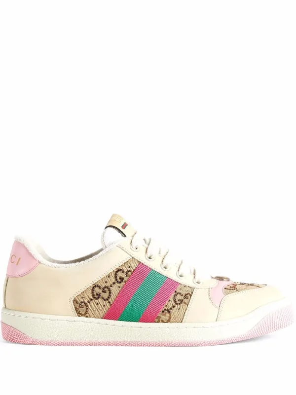 gucci screener crystal sneakers