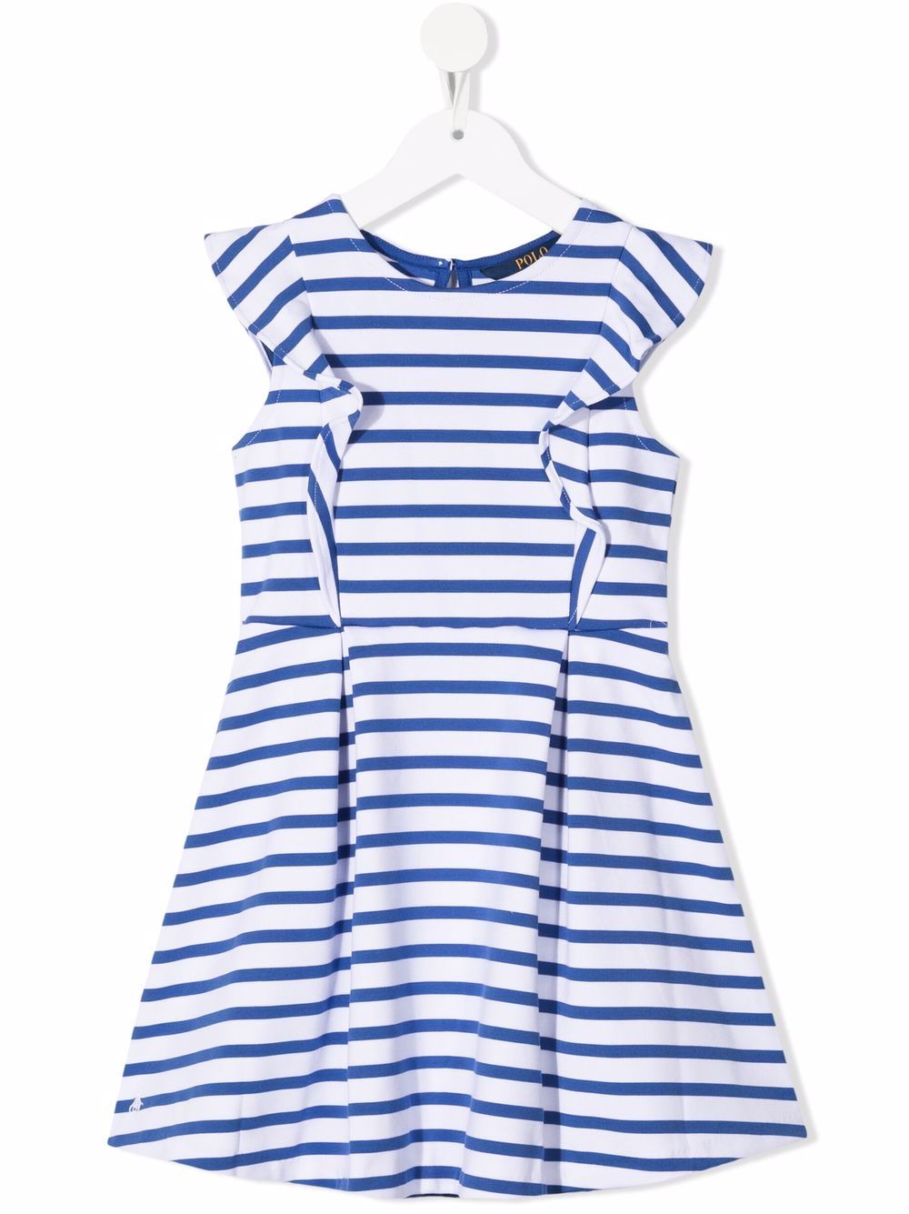 POLO RALPH LAUREN KIDS striped short-sleeve day dress - Blue