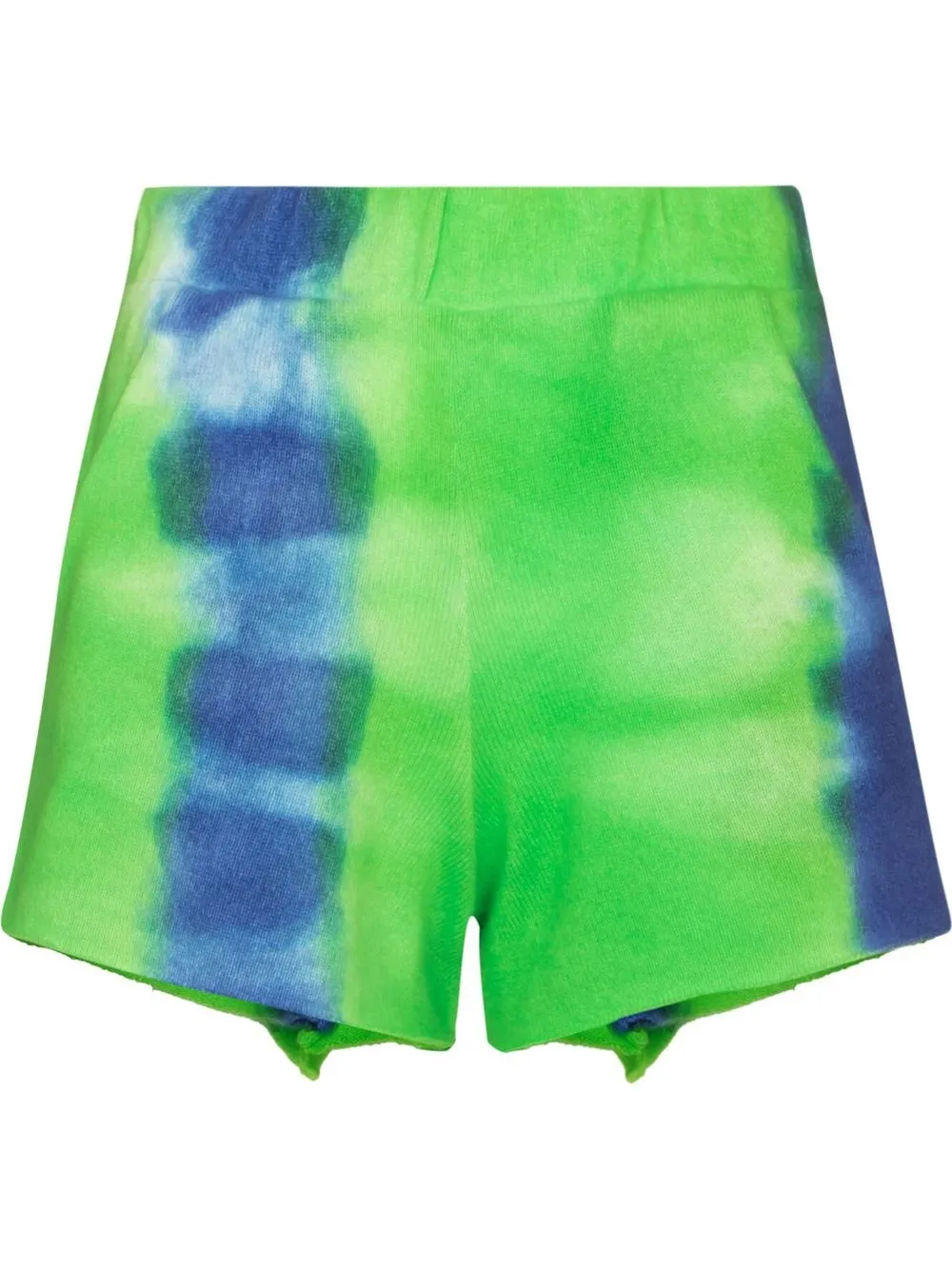 

The Elder Statesman tie-dye cashmere shorts - Blue