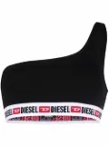 Diesel one-shoulder bralette top - Black