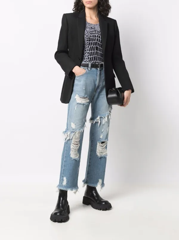 Shop Just Cavalli mid-rise straight-leg 