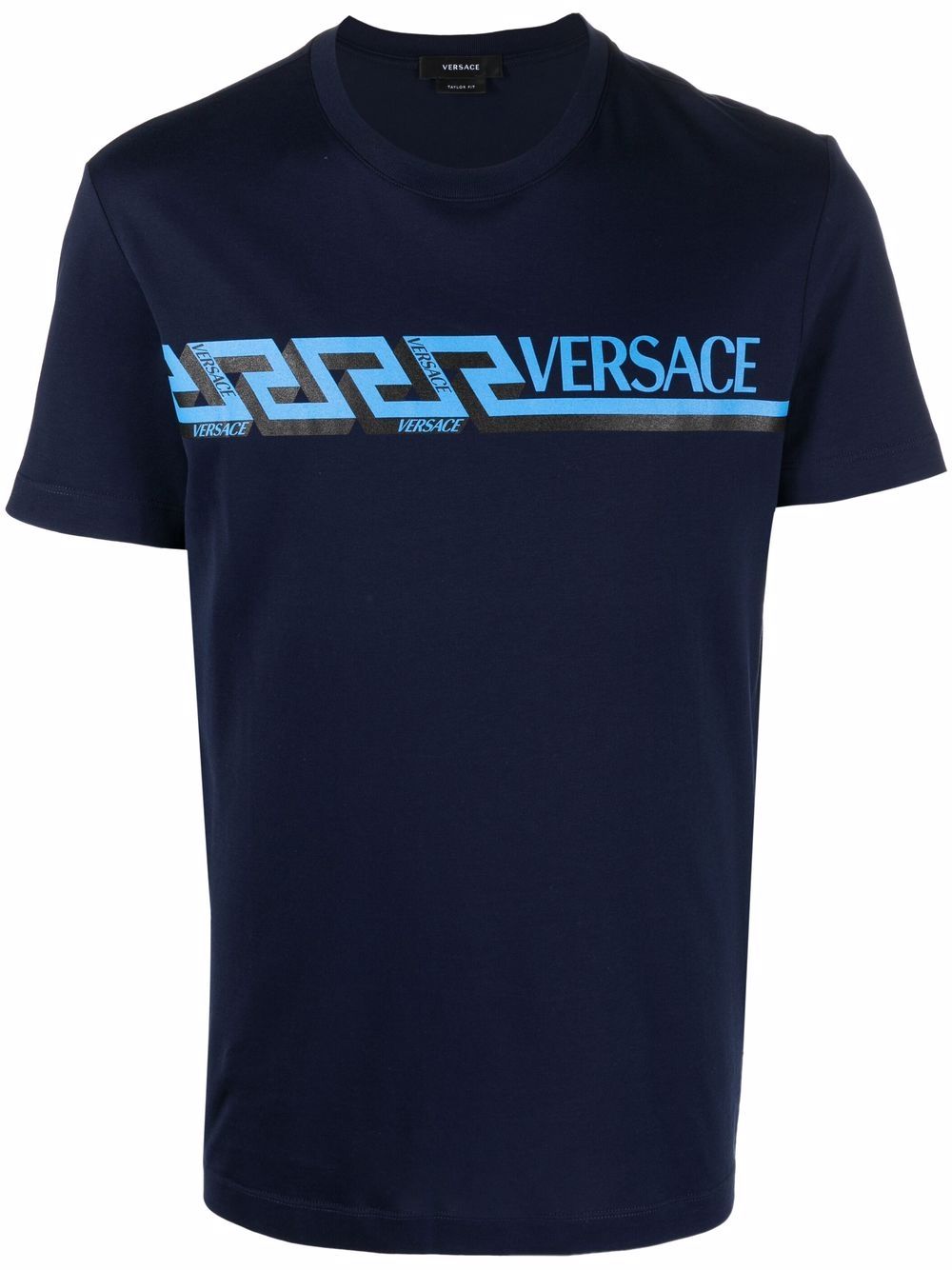 

Versace playera con logo estampado - Azul