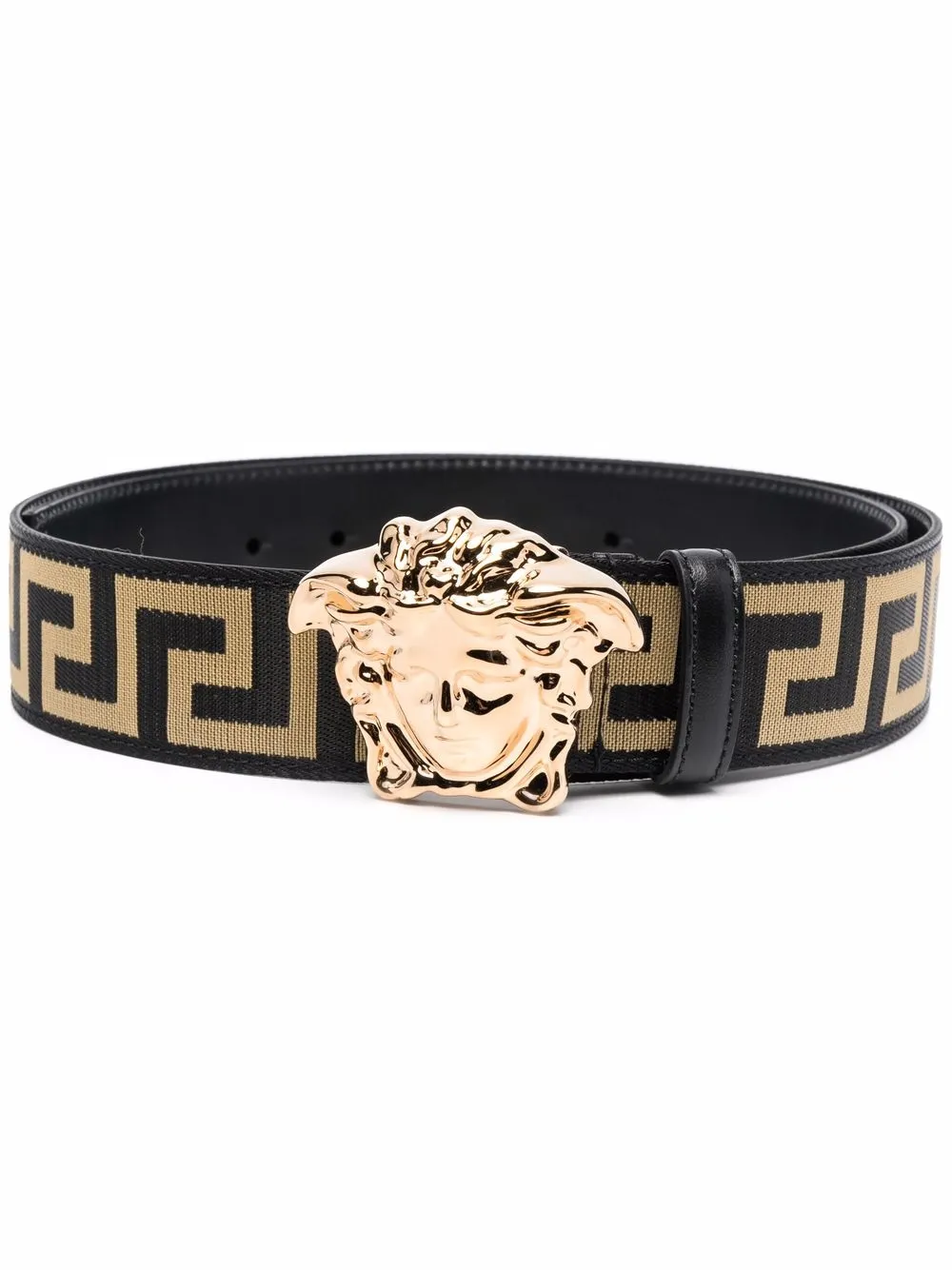 Medusa-head leather belt