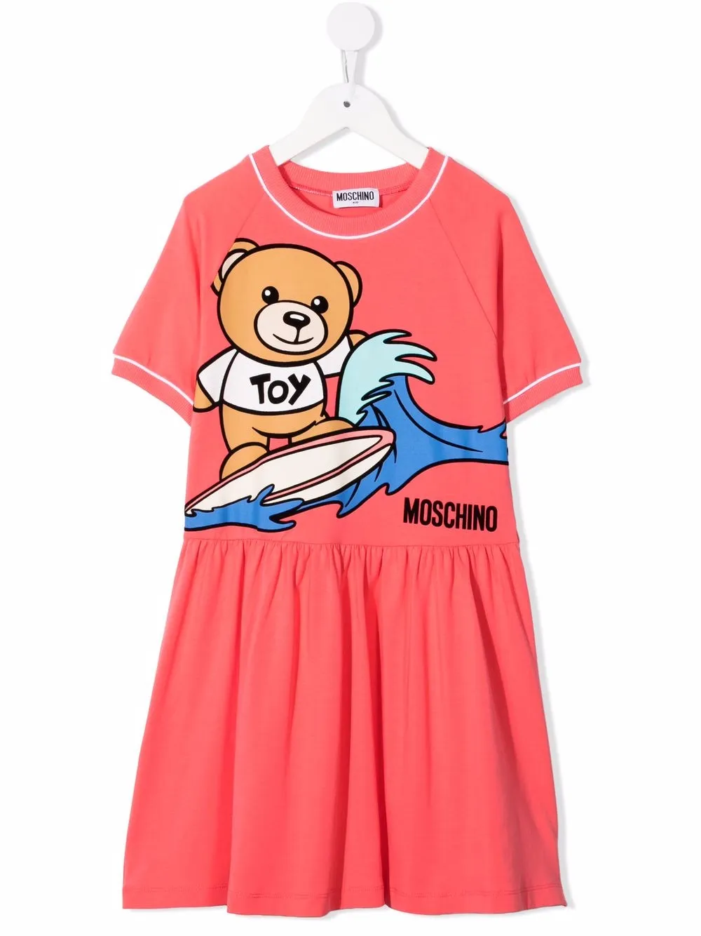 фото Moschino kids платье toy bear surf