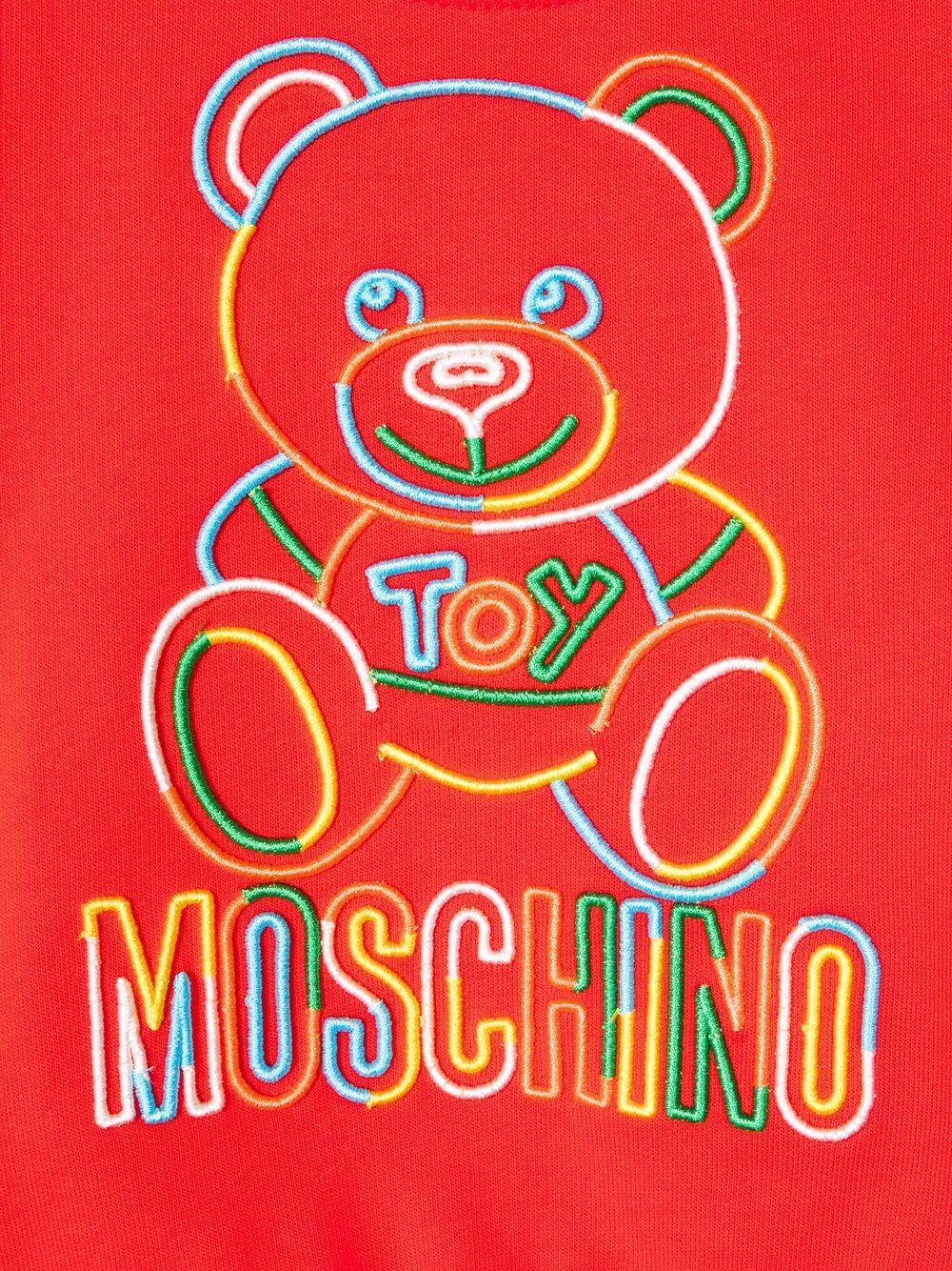 фото Moschino kids толстовка с вышитым логотипом