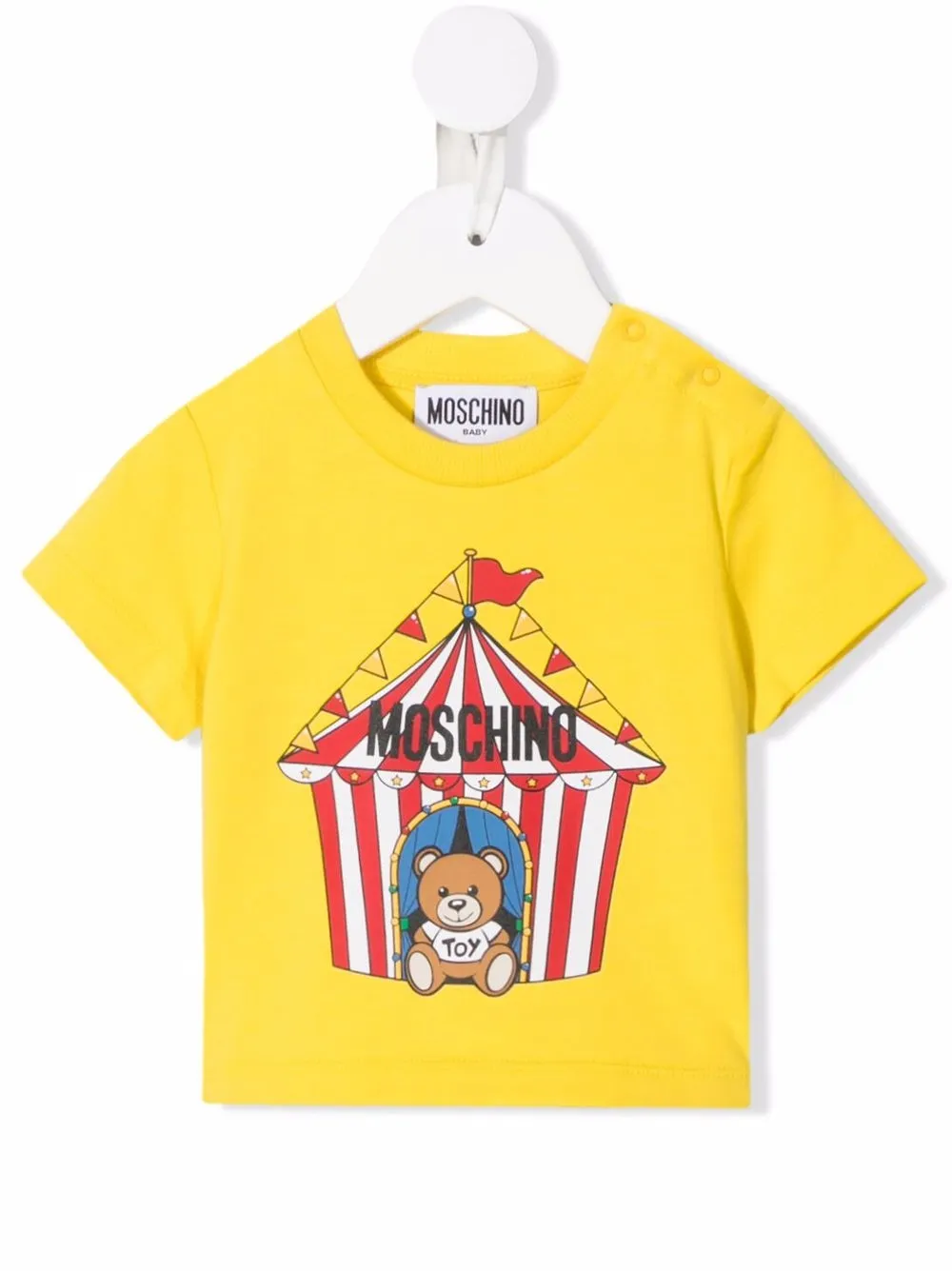 фото Moschino kids футболка с графичным принтом и логотипом