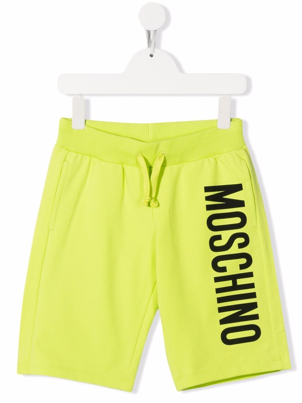 

Moschino Kids logo-print leg shorts - Green