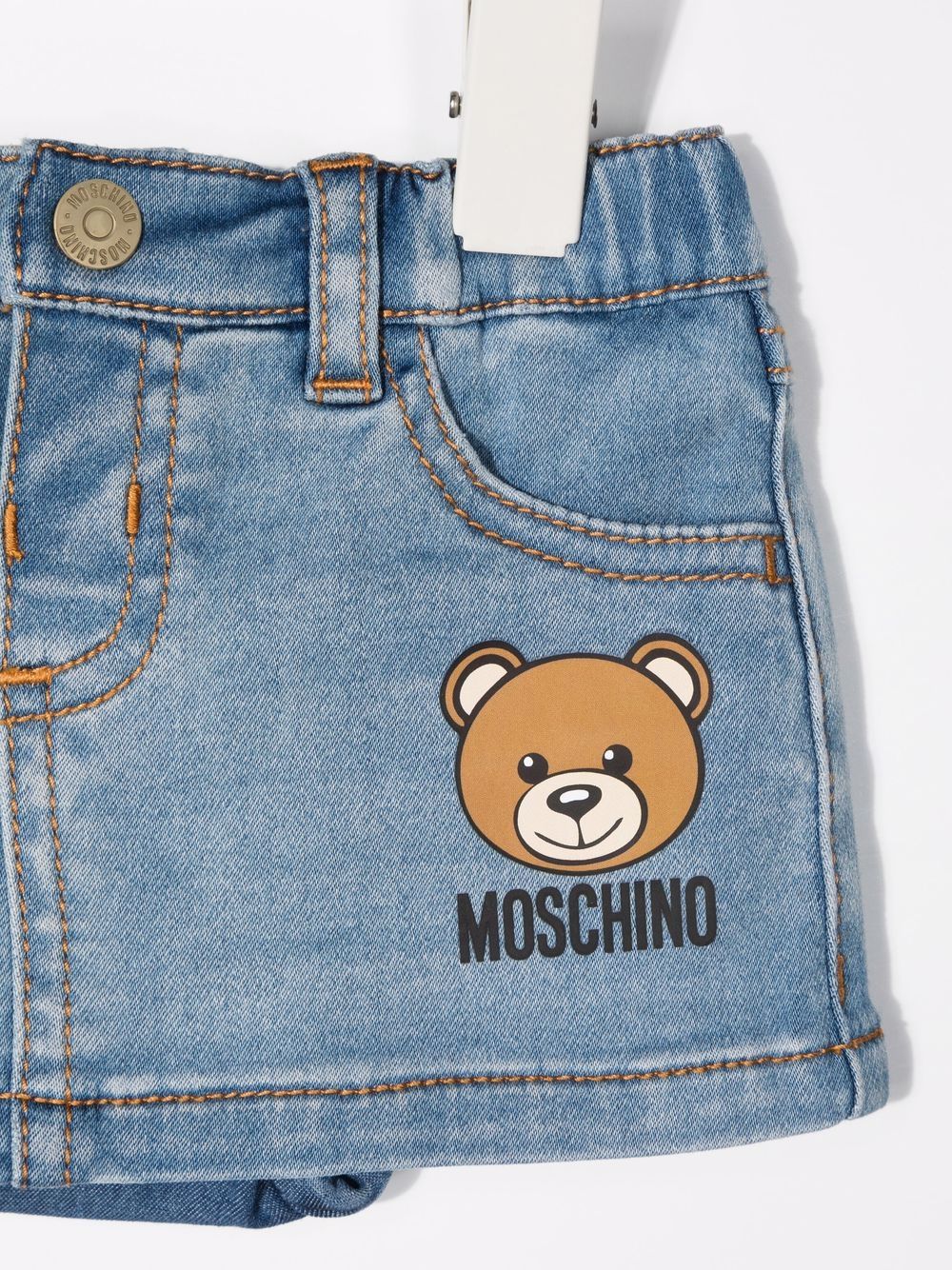 фото Moschino kids джинсовая юбка мини с логотипом