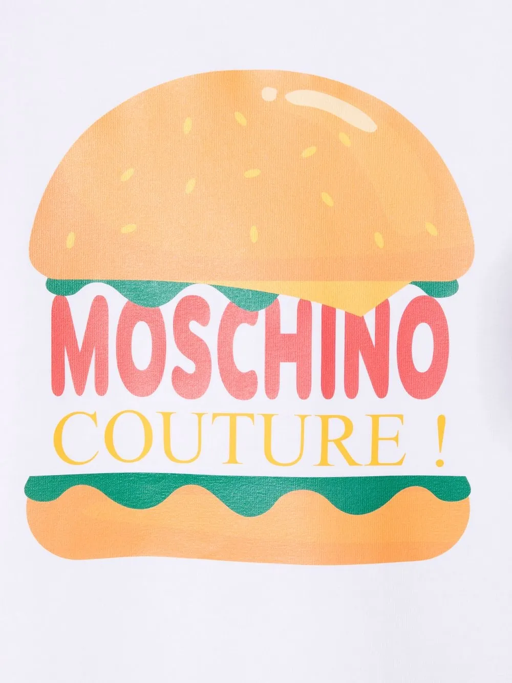 фото Moschino kids платье с принтом couture hamburguer