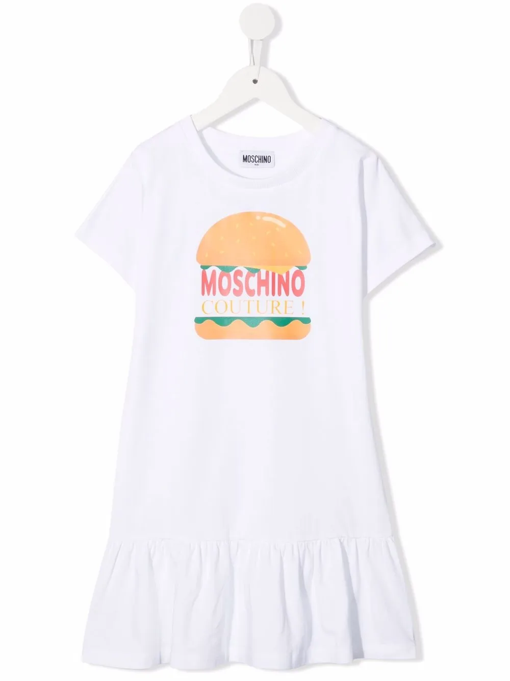 фото Moschino kids платье с принтом couture hamburguer