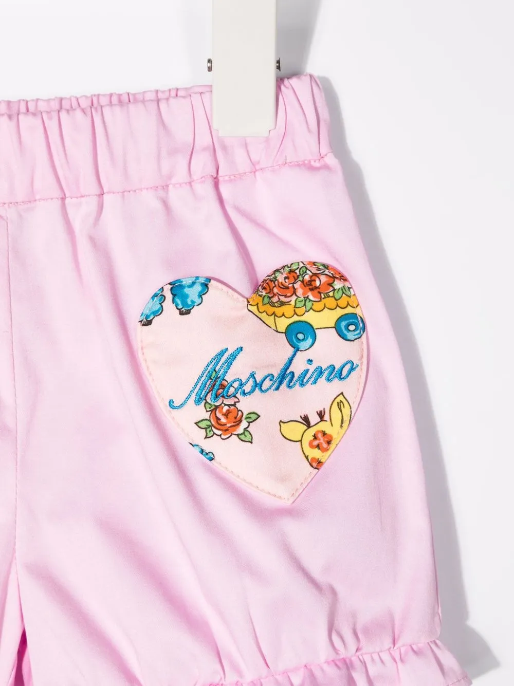  Moschino Kids Shorts Mit Logo Patch   Rosa 