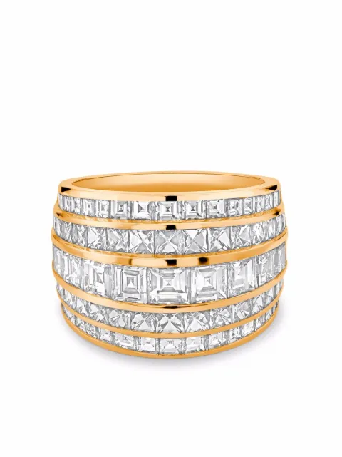 Pragnell anillo Manhattan en oro rosa de 18kt con diamantes