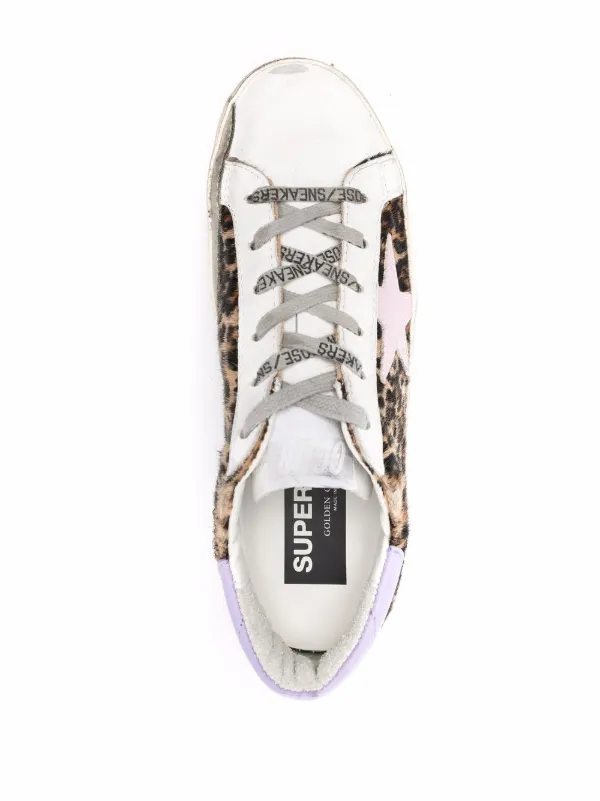golden goose superstar python & leopard print sneakers