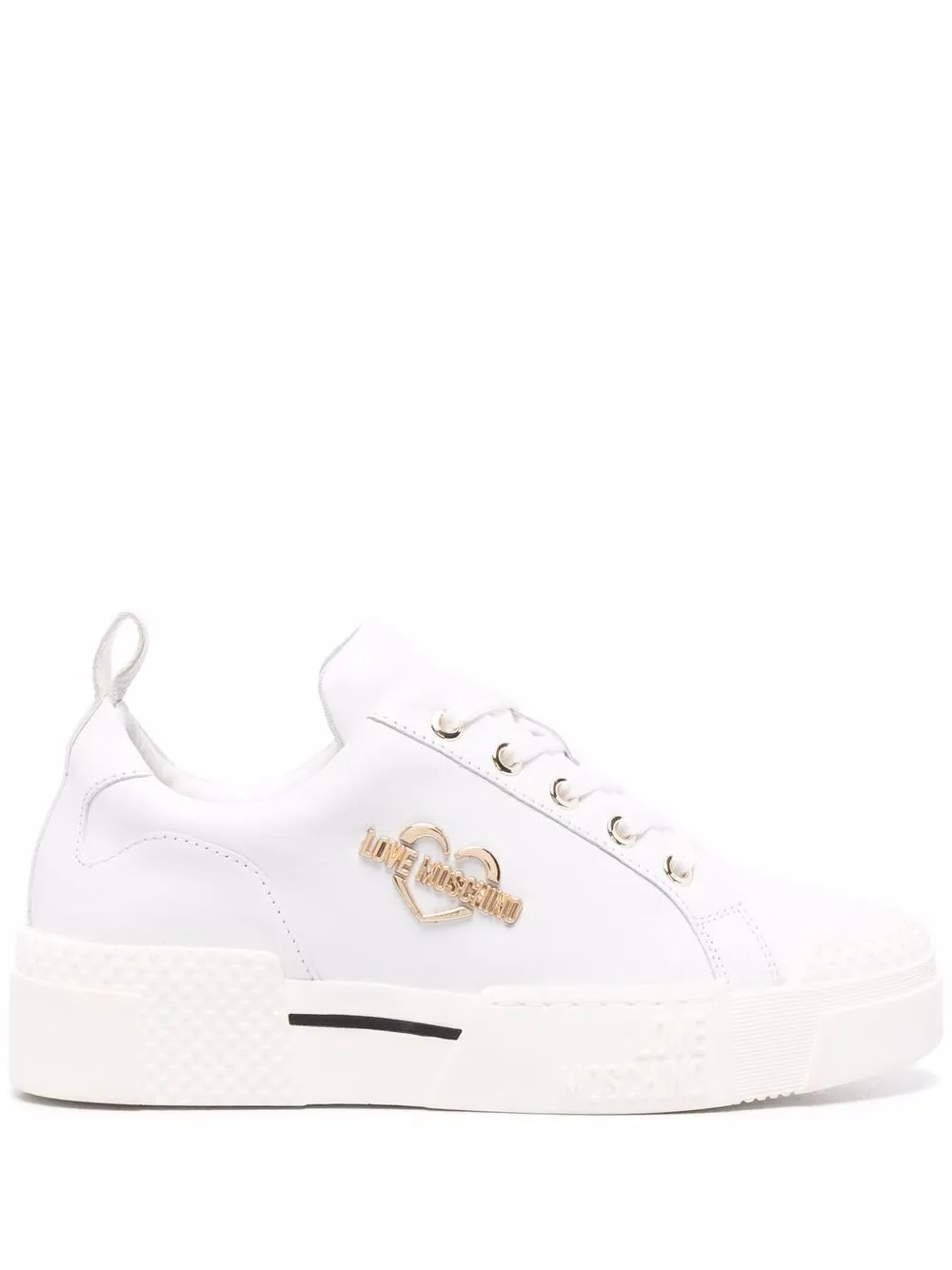 Moschino white outlet sneakers