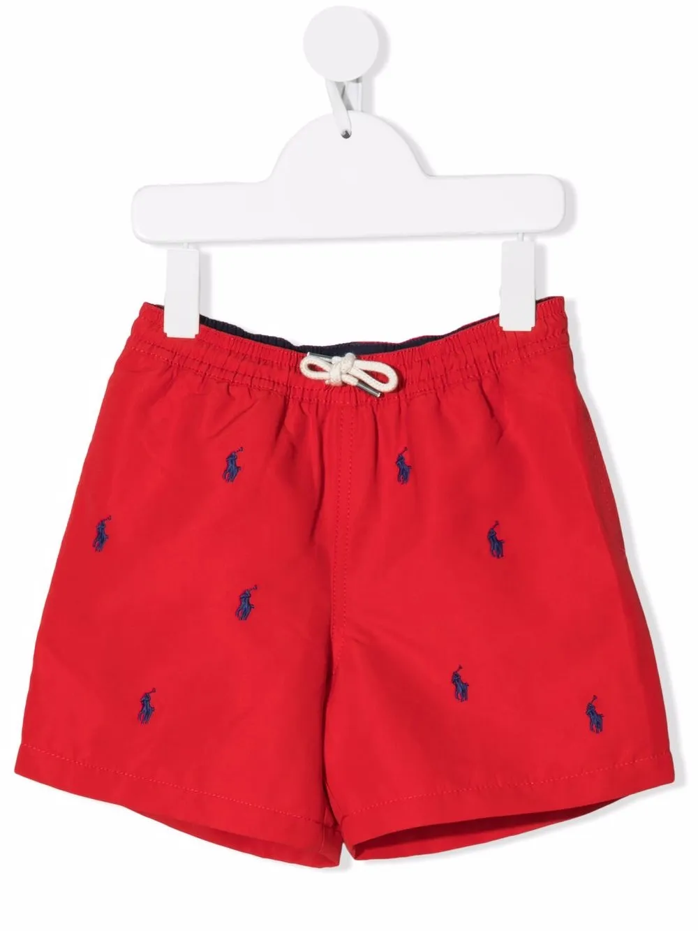 

Ralph Lauren Kids traje de baño con logo bordado - Rojo