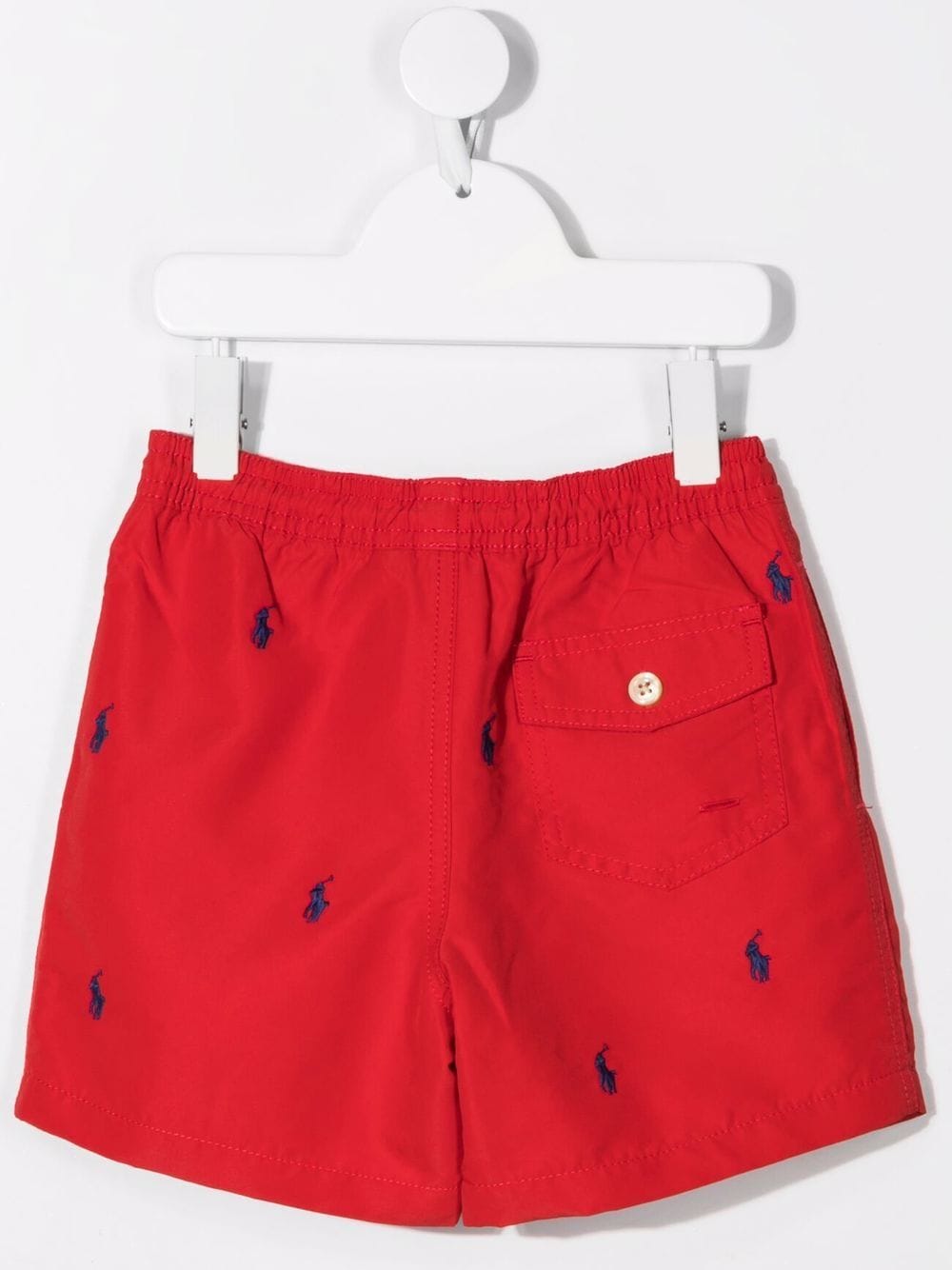 Ralph Lauren Kids Zwembroek met geborduurd logo - Rood