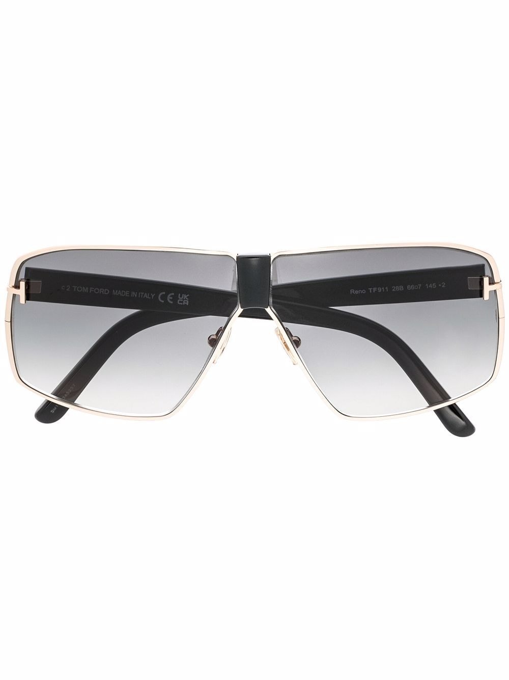 TOM FORD Eyewear pilot-frame gradient sunglasses - Black