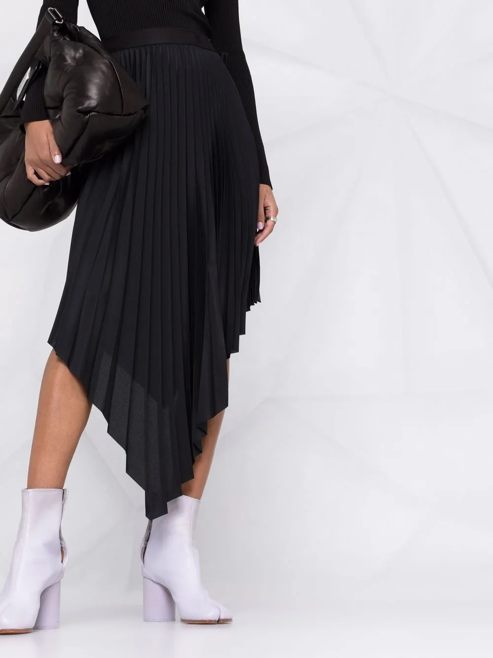 фото Givenchy плиссированная юбка с асимметричным подолом
