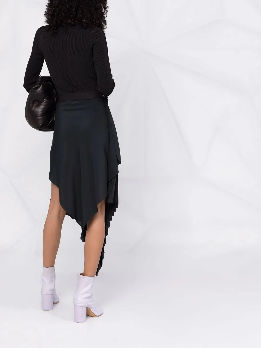фото Givenchy плиссированная юбка с асимметричным подолом