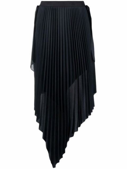 Givenchy falda plisada con dobladillo asimétrico