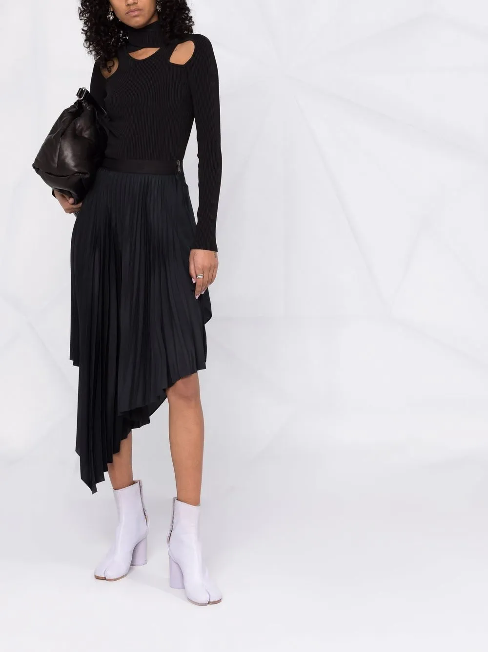фото Givenchy плиссированная юбка с асимметричным подолом
