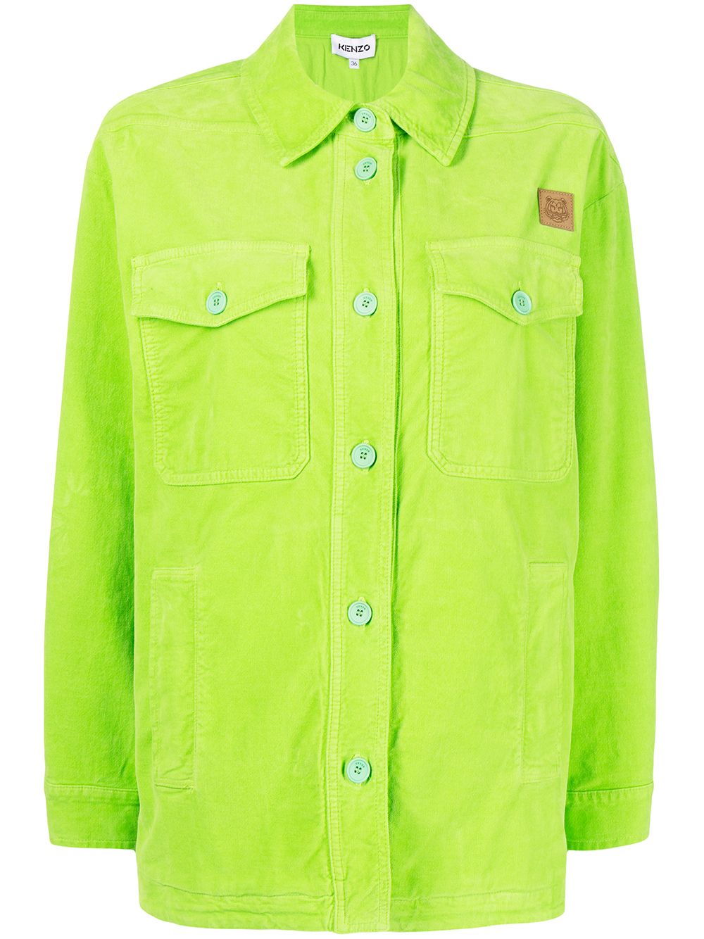 

Kenzo camisa con parche del logo - Verde